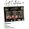 Gift Collection 8 - Chocolate Orgânico 50% Cacau com Coco, Macadâmia e Castanha do Brasil em 3 Barras de 80g